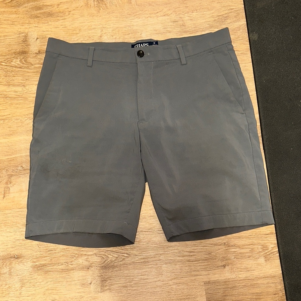 Chaps Charcoal Men's Flat Front Shorts